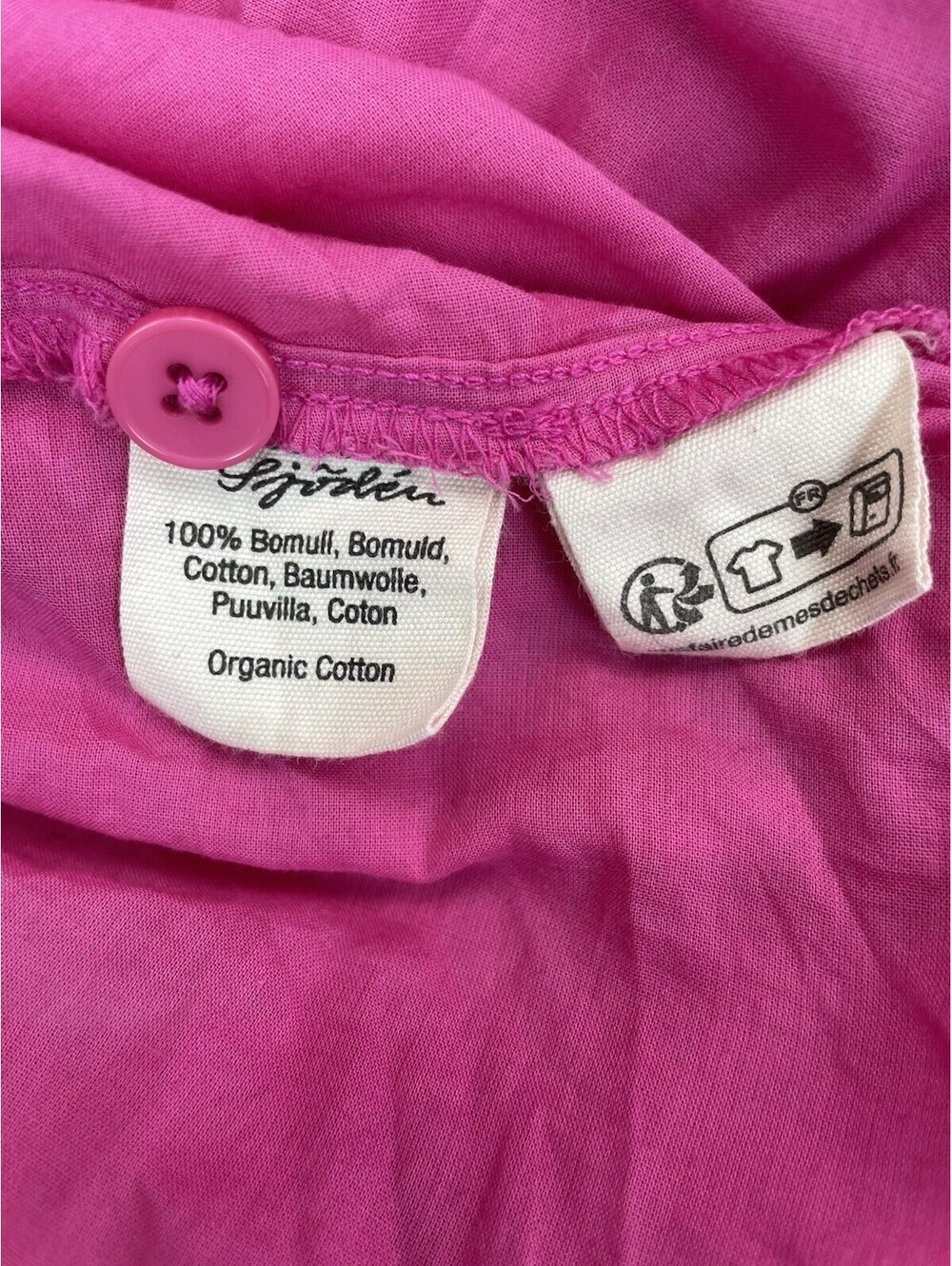 Gudrun Sjoden Pink Petticoat Sheer Organic Cotton Eyelet Maxi Skirt Slip M - Picture 5 of 8
